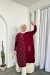 Ayşen Triko Tunik  Bordo