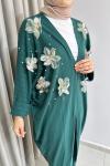 Cemre Kimono Pantolonlu Takım  Zümrüt