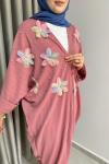 Cemre Kimono Pantolonlu Takım   Pembe