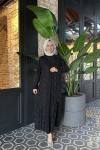 İnci abaya  Siyah